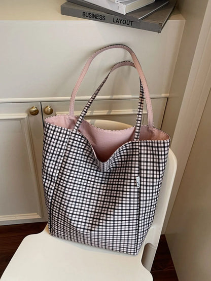 Plaid Pattern Tote Bag