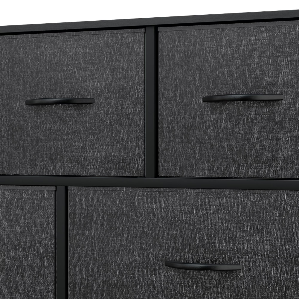 5 Drawer Dresser Fabric, Wide Chest Of Drawers