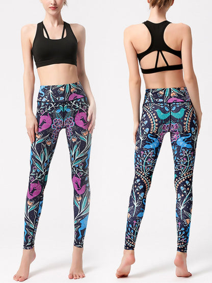 Printed High Waist Active Leggings