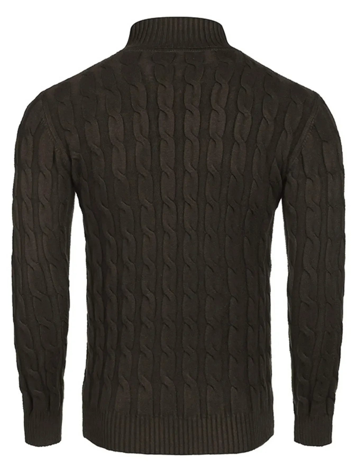 Men's Cable Knit Turtleneck Sweater