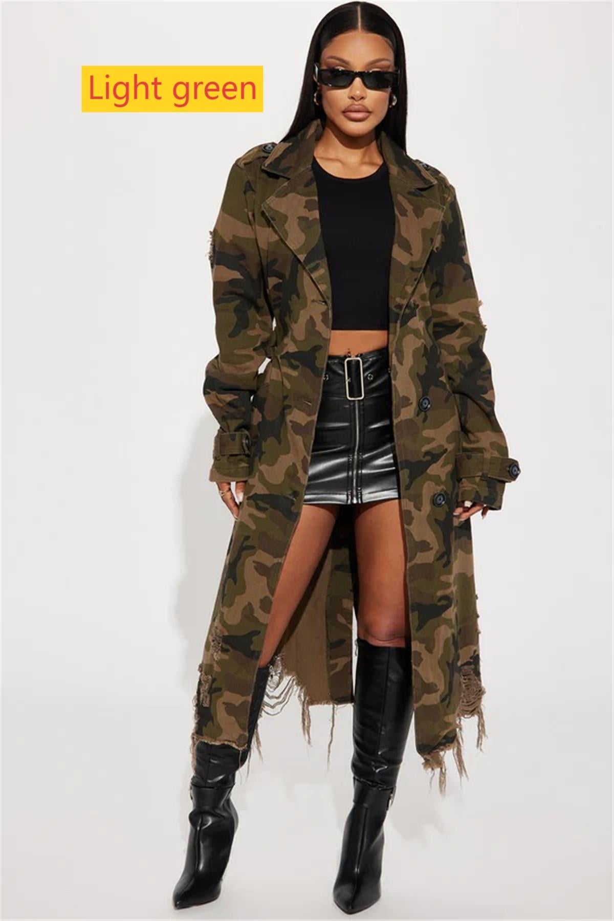 Women's Perforated Camouflage Windbreaker
