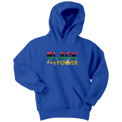 Black King Power Kids & Youth Hoodie - MONLANE