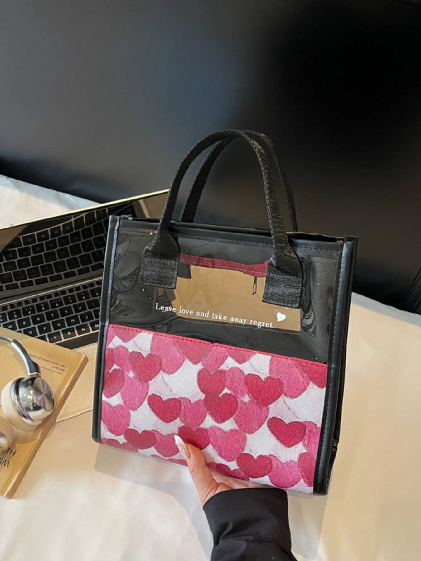 Heart Print Fashion Handbag