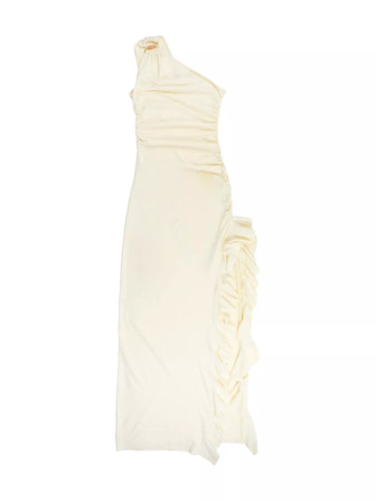 One-shoulder ruched maxi dress, view 6