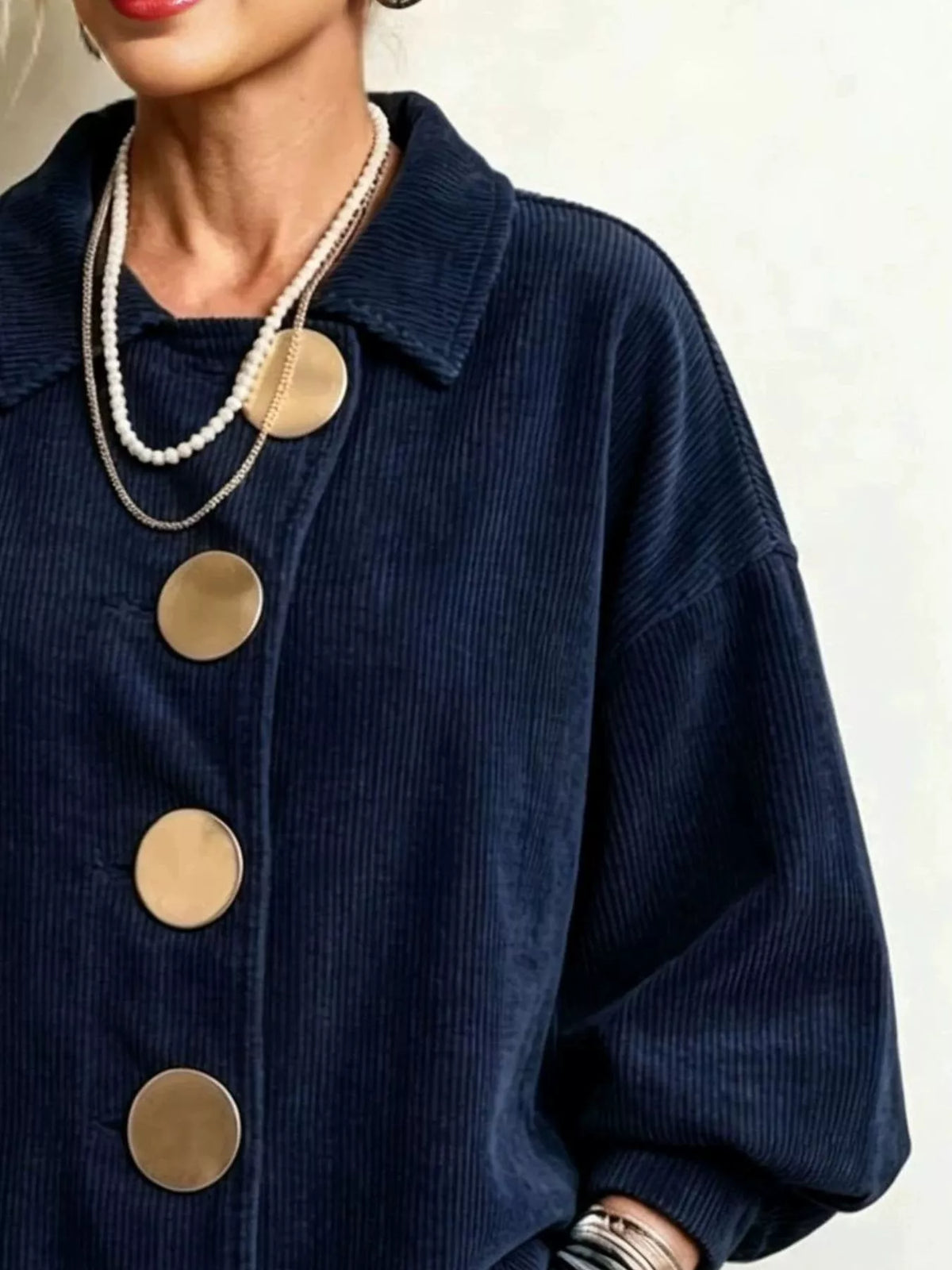 Corduroy button-down jacket, view 12