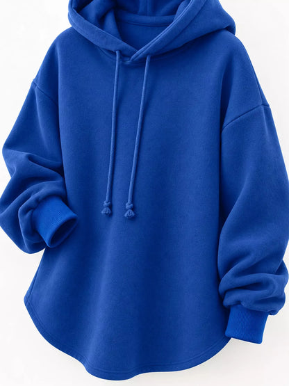 Drop shoulder drawstring hoodie, view 14