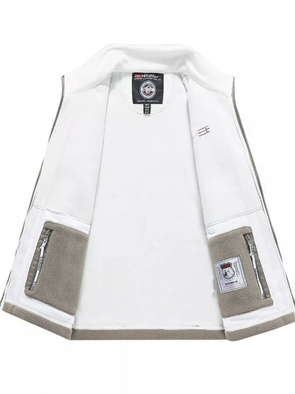 Men's Zip Up Fleece Jacket Plus Size