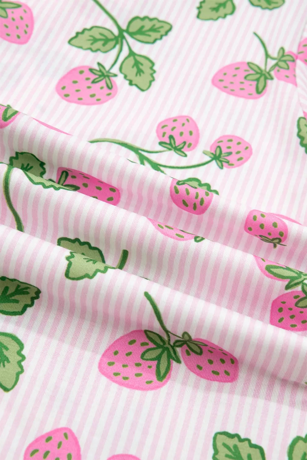 Striped Strawberry Pajama Set