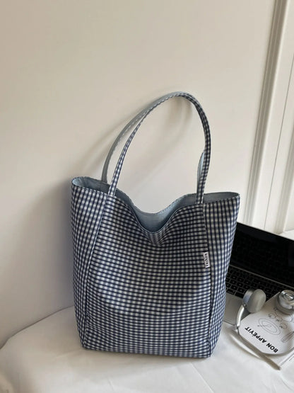 Plaid Pattern Tote Bag