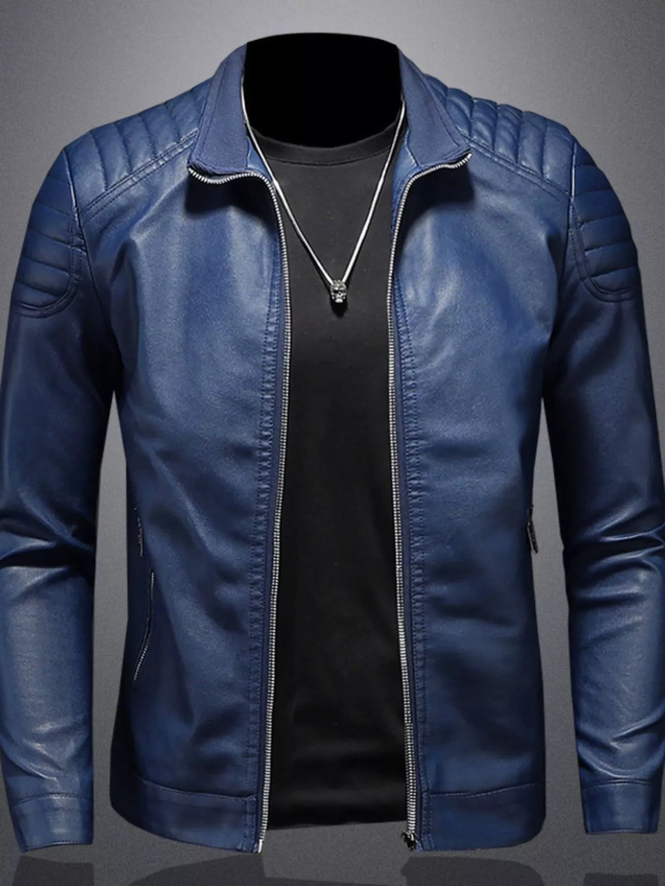 Men's Plus Size Zip Up Long Sleeve Jacket