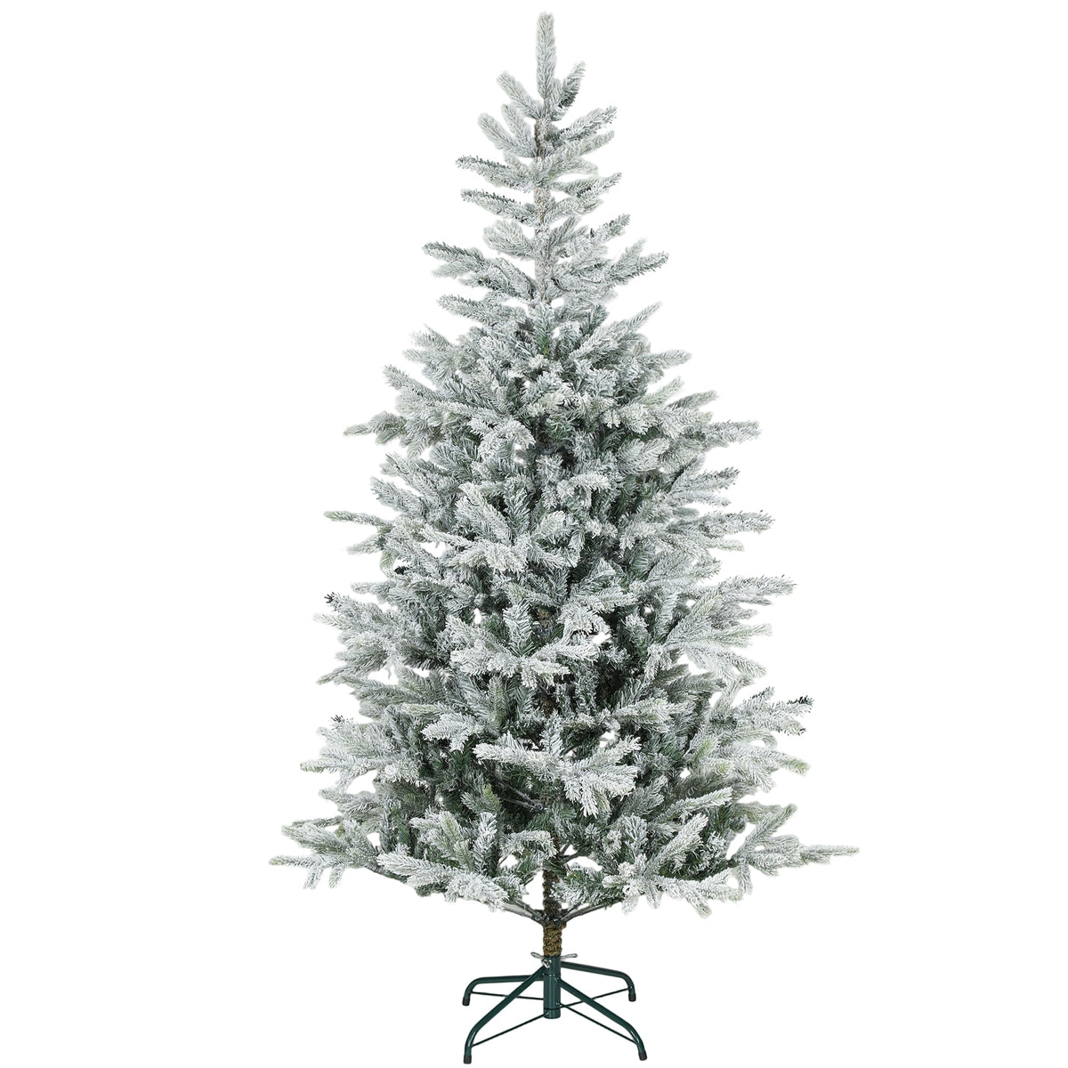 6 ft flocked spruce tree, view 5