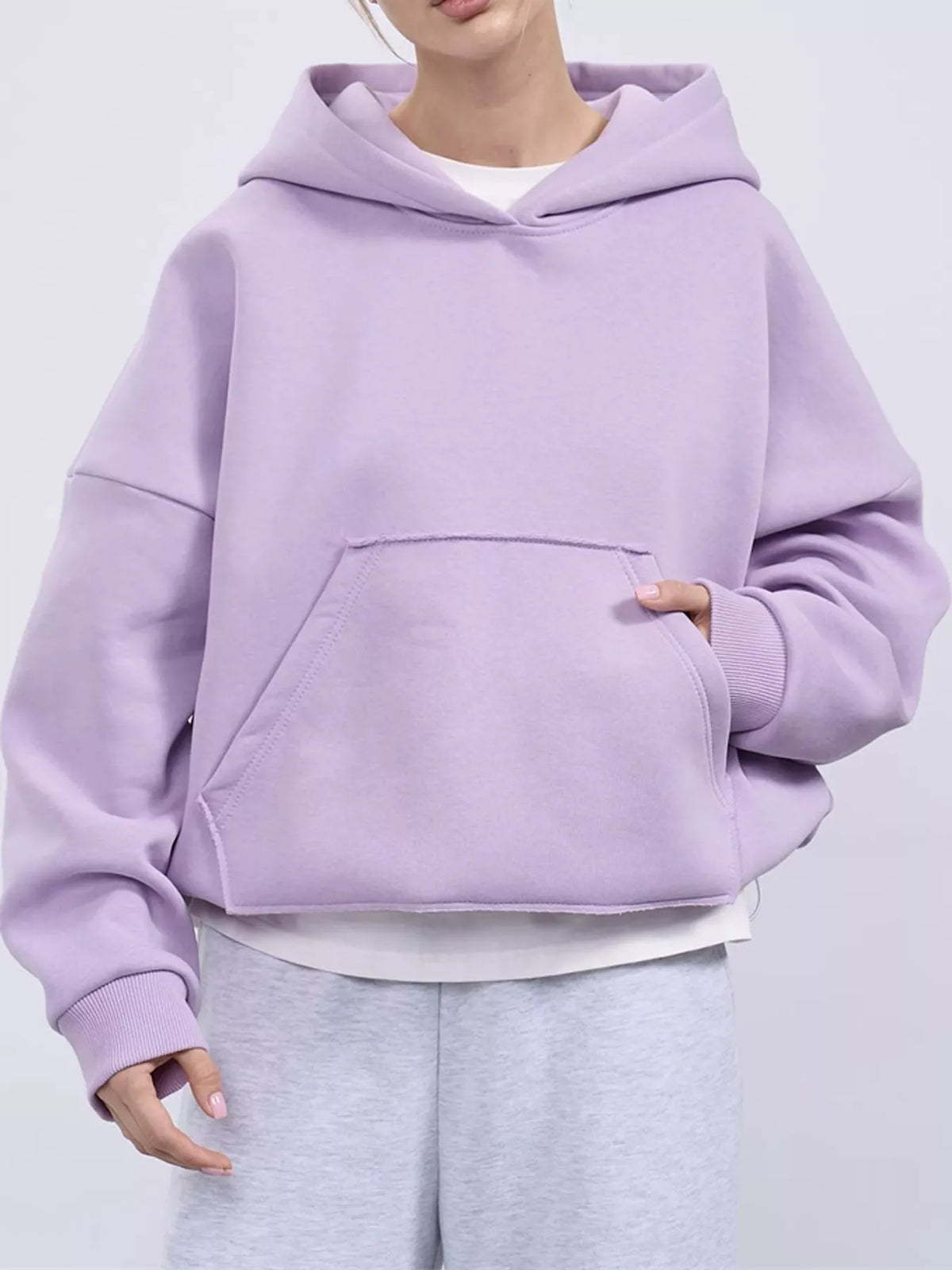 Oversized kangaroo pocket hoodie, view 23
