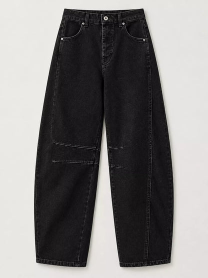 High-waist barrel-leg jeans, view 12
