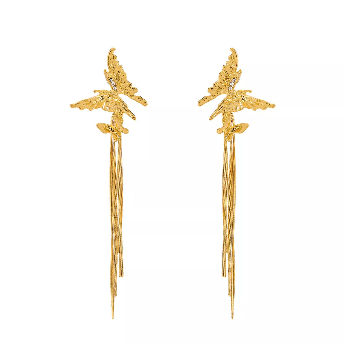 Butterfly Fringe Dangle Earrings
