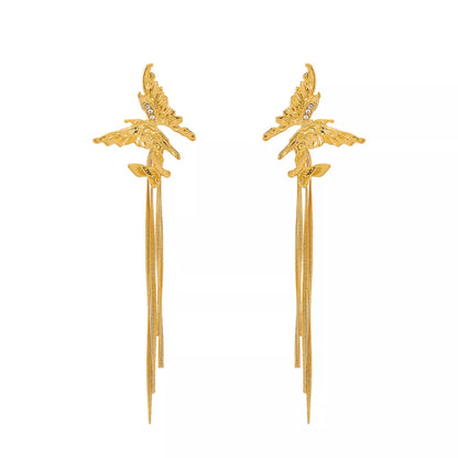 Butterfly Fringe Dangle Earrings