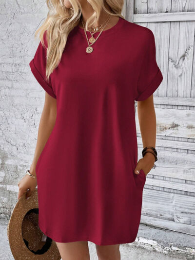 Short Sleeve Mini Tee Dress