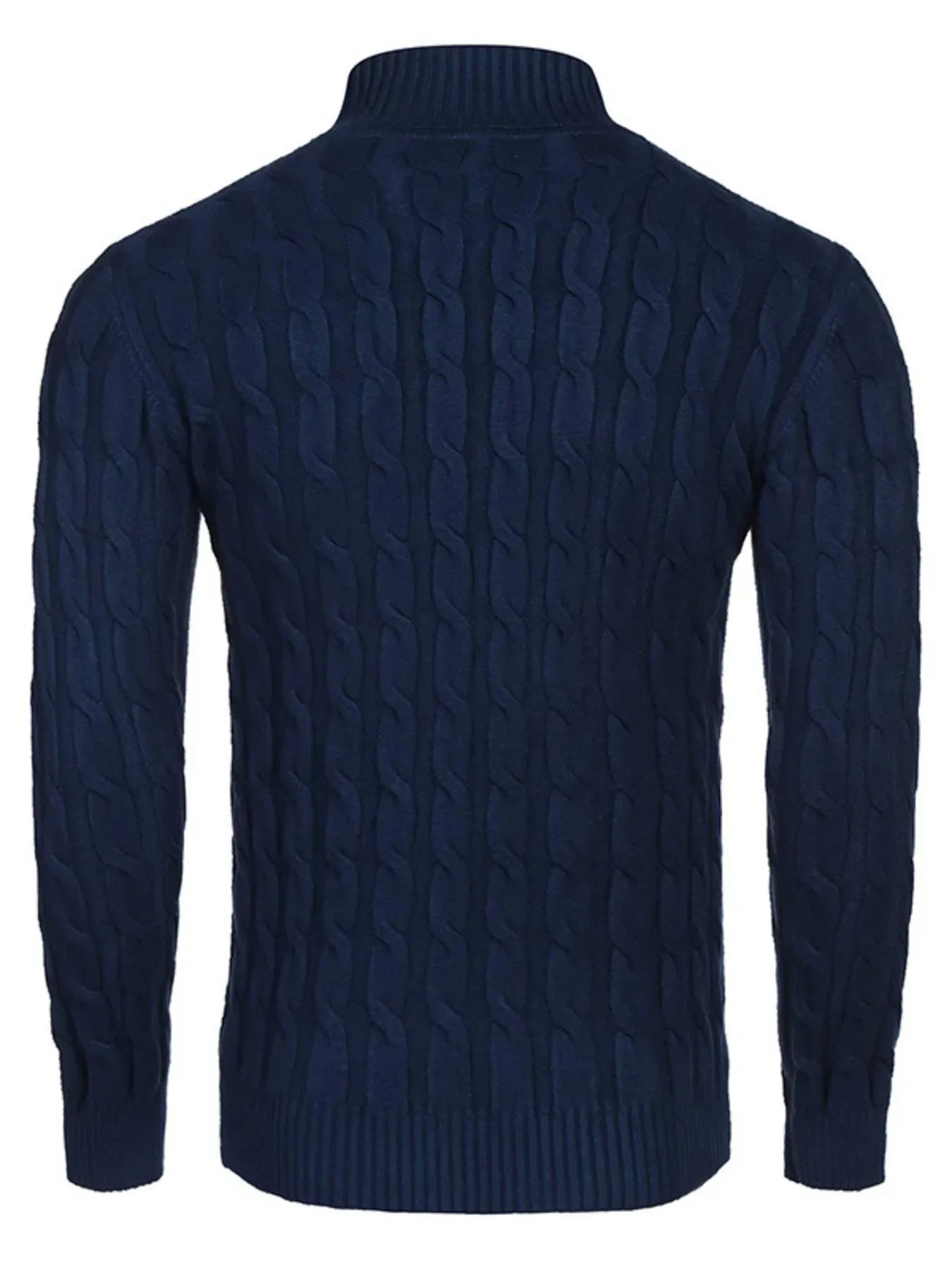 Men's Cable Knit Turtleneck Sweater
