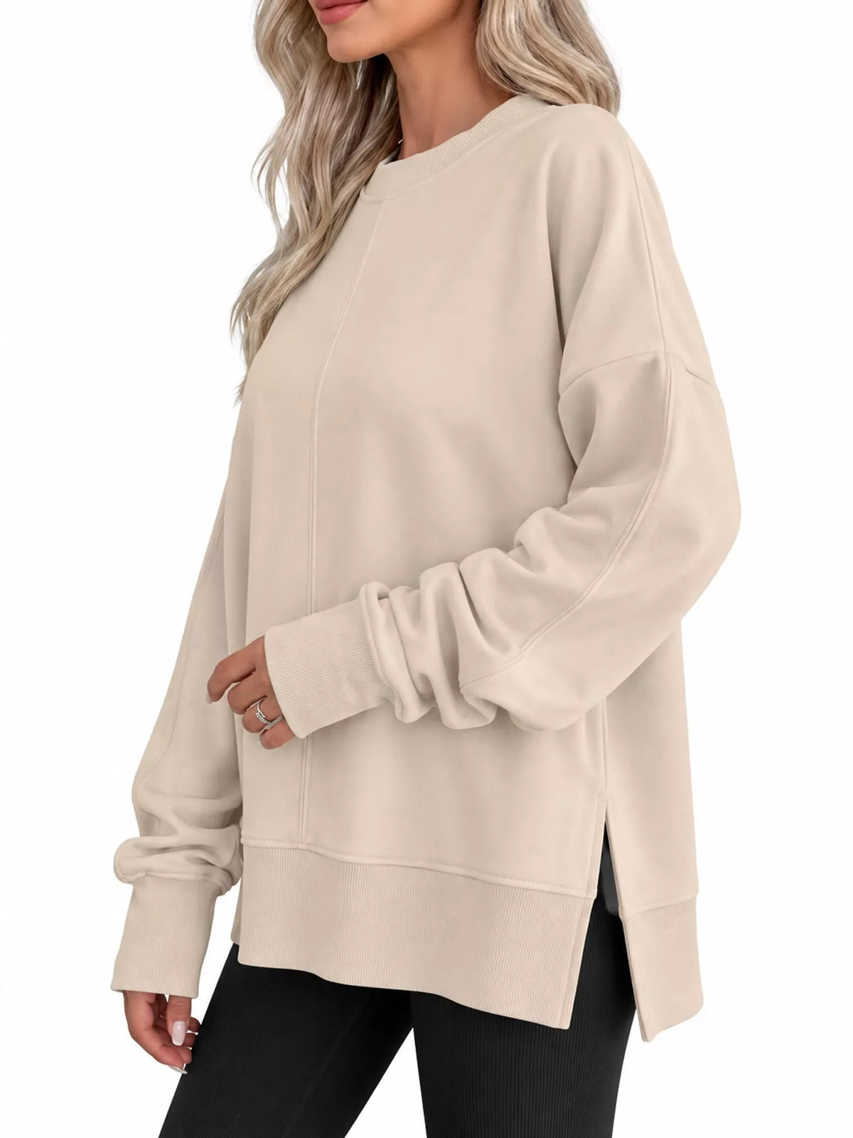 Oversized side-slit sweatshirt, view 42