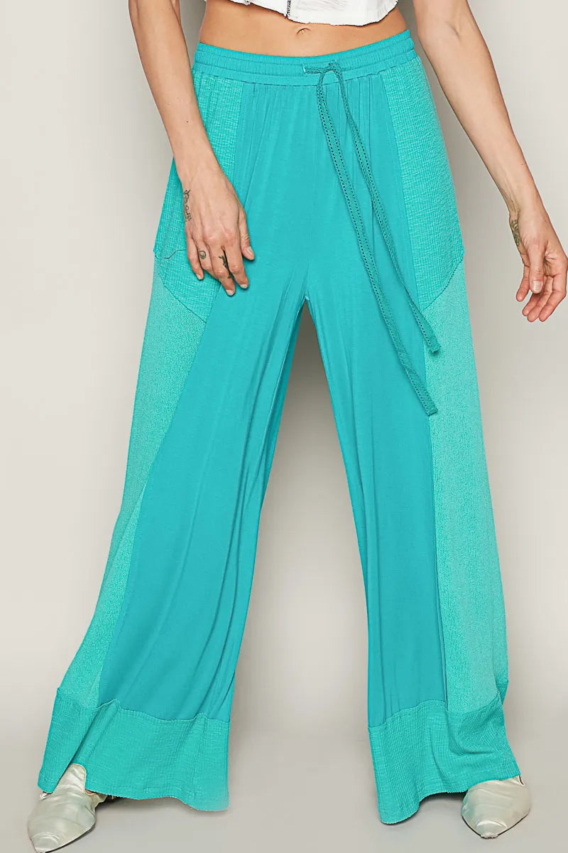 Drawstring Wide Leg Pants