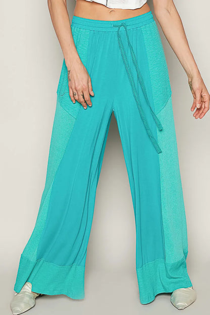 Drawstring Wide Leg Pants