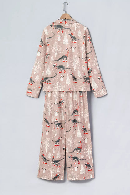 Plus size abstract print lounge set, view 4