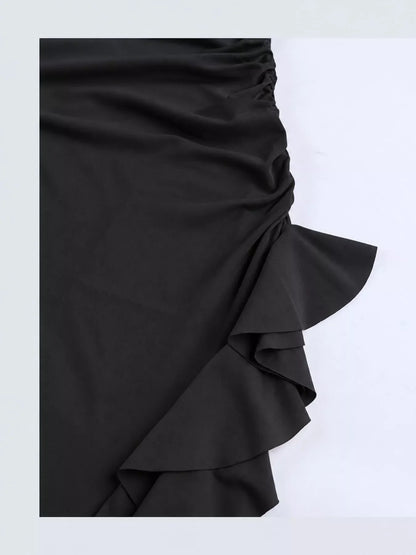 One-shoulder ruched maxi dress, view 12