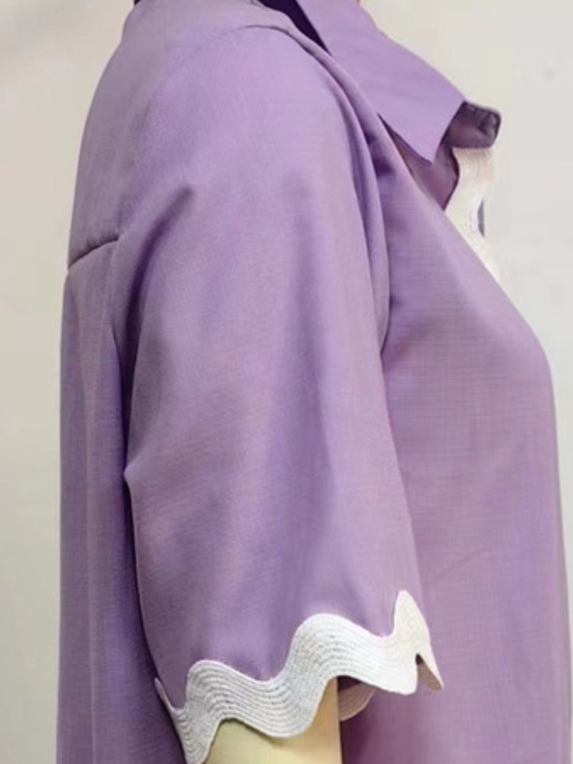 Contrast Trim Shorts Set