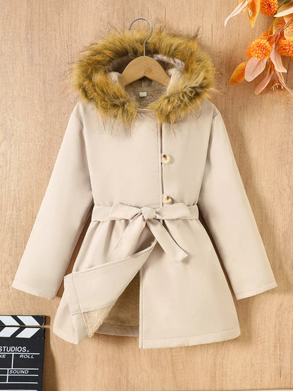 Children's Faux Fur Hooded Outerwear