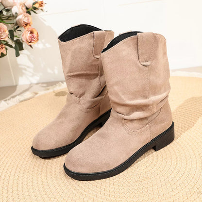 Round Toe Slouchy Boots