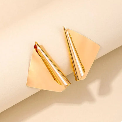 18K Gold-Plated Triangle Earrings