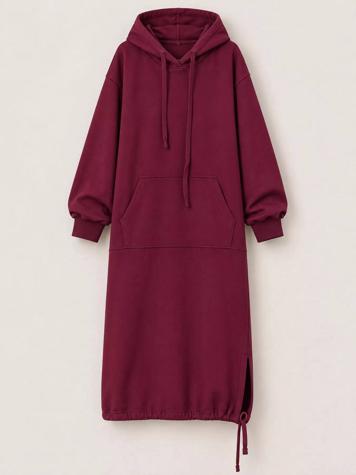 Hooded sweatshirt midi dress, view 15