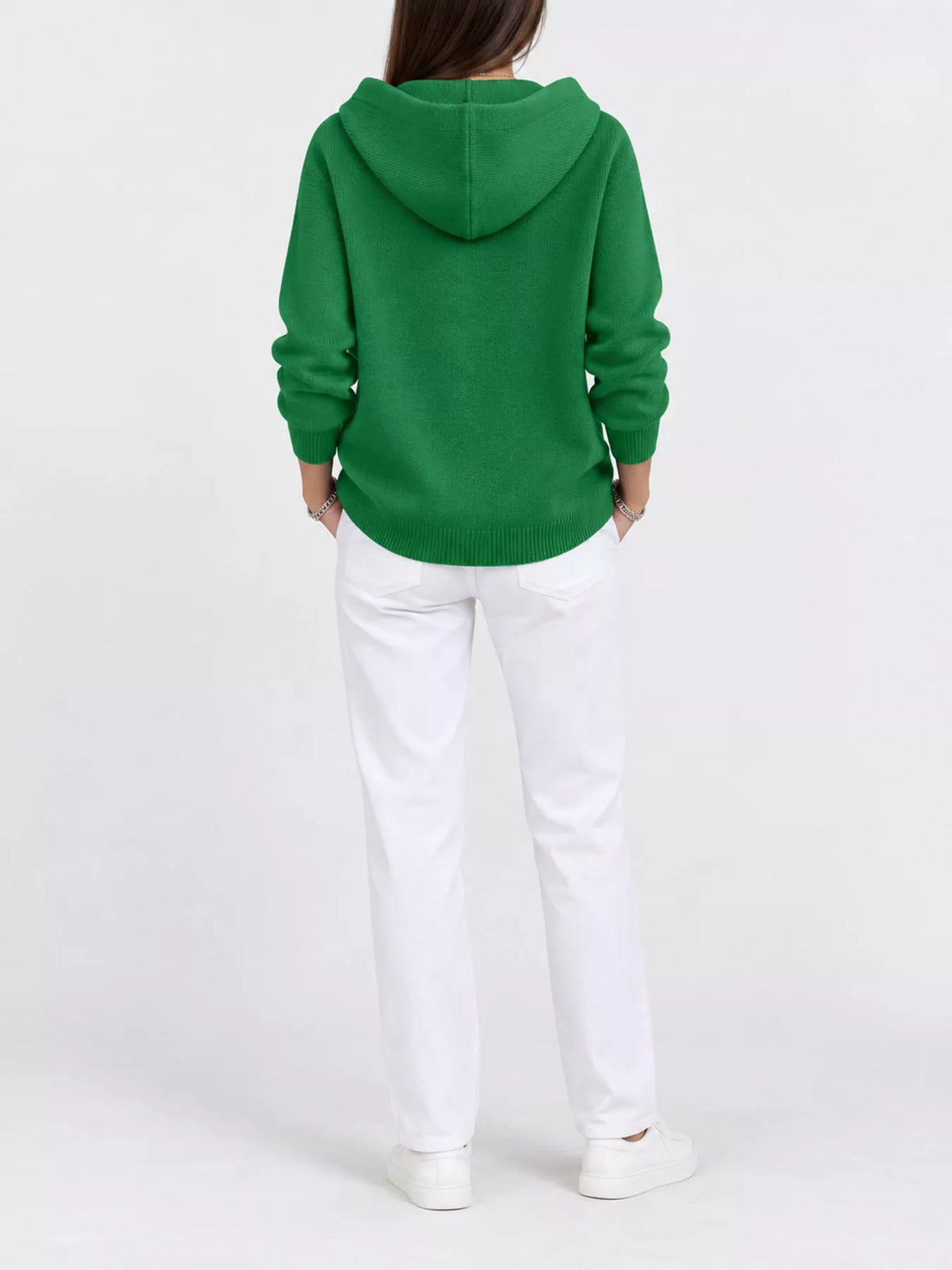 Plus Size Hooded Knit Cardigan, 12 Colors up to 5XL