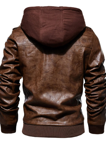 Men's Plus Size Zip Hooded Jacket
