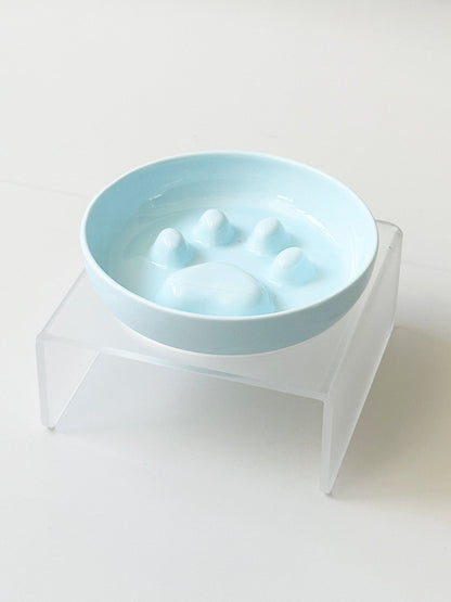 Elevated Slow Feeder Pet Bowls
