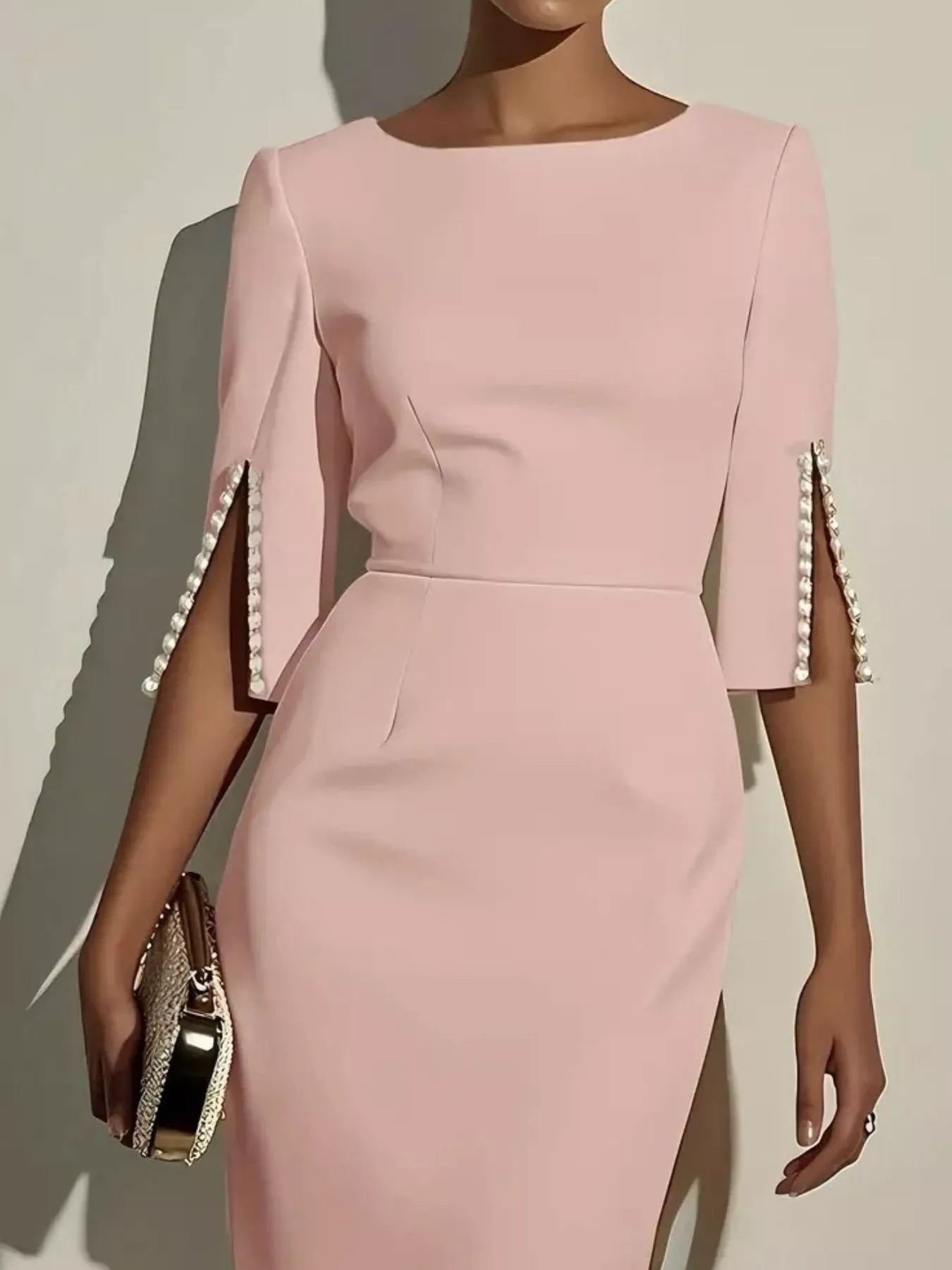 Slim-Fit Elegant Midi Dress