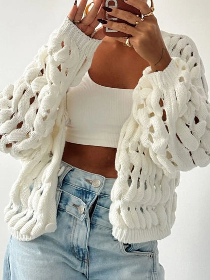 Crochet Button Up Cardigan