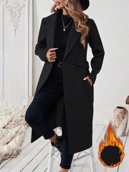 Single-Button Longline Coat
