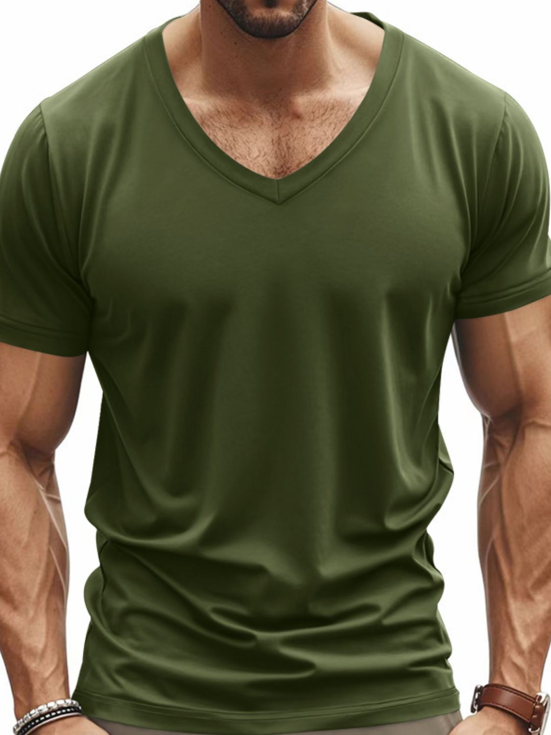 Men's V-Neck Shirt Plus Size