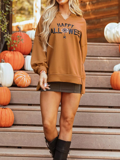 Happy Halloween Graphic Loose Top