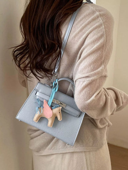 Crocodile Embossed Mini Crossbody Bag