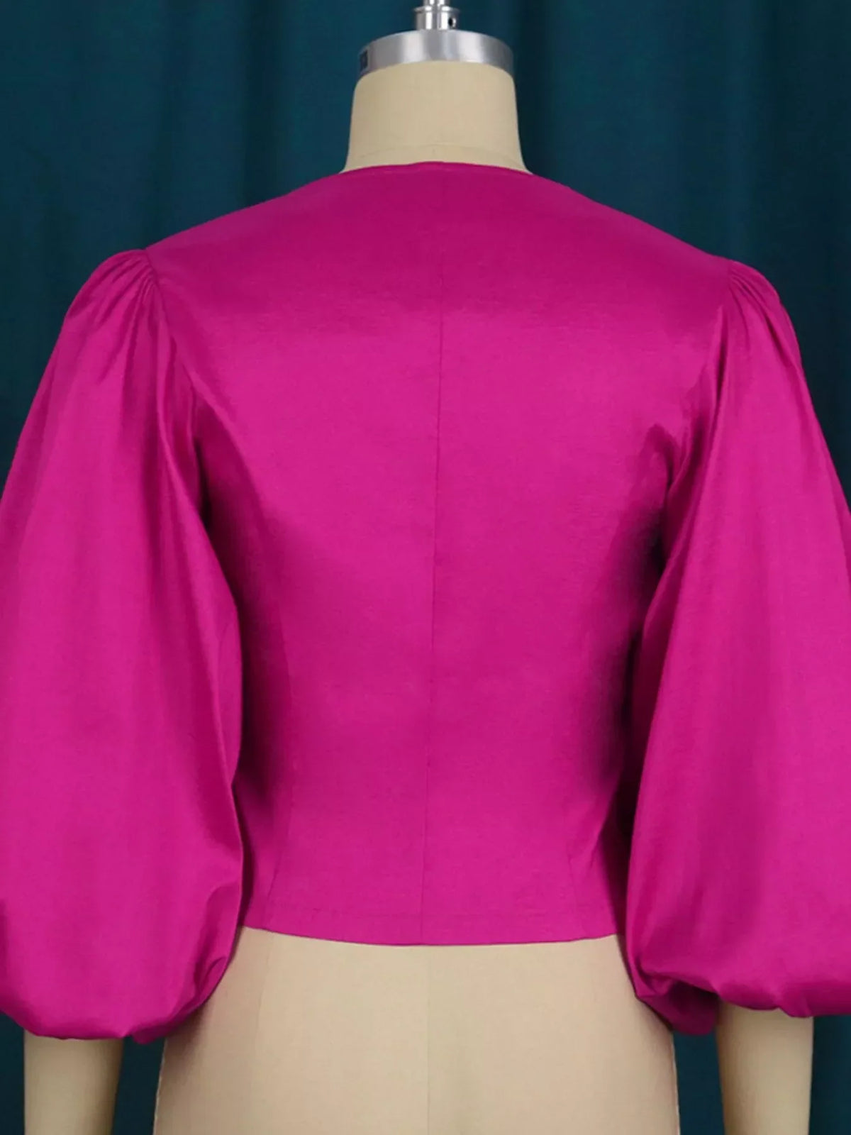 Plus size puff sleeve blouse, view 5