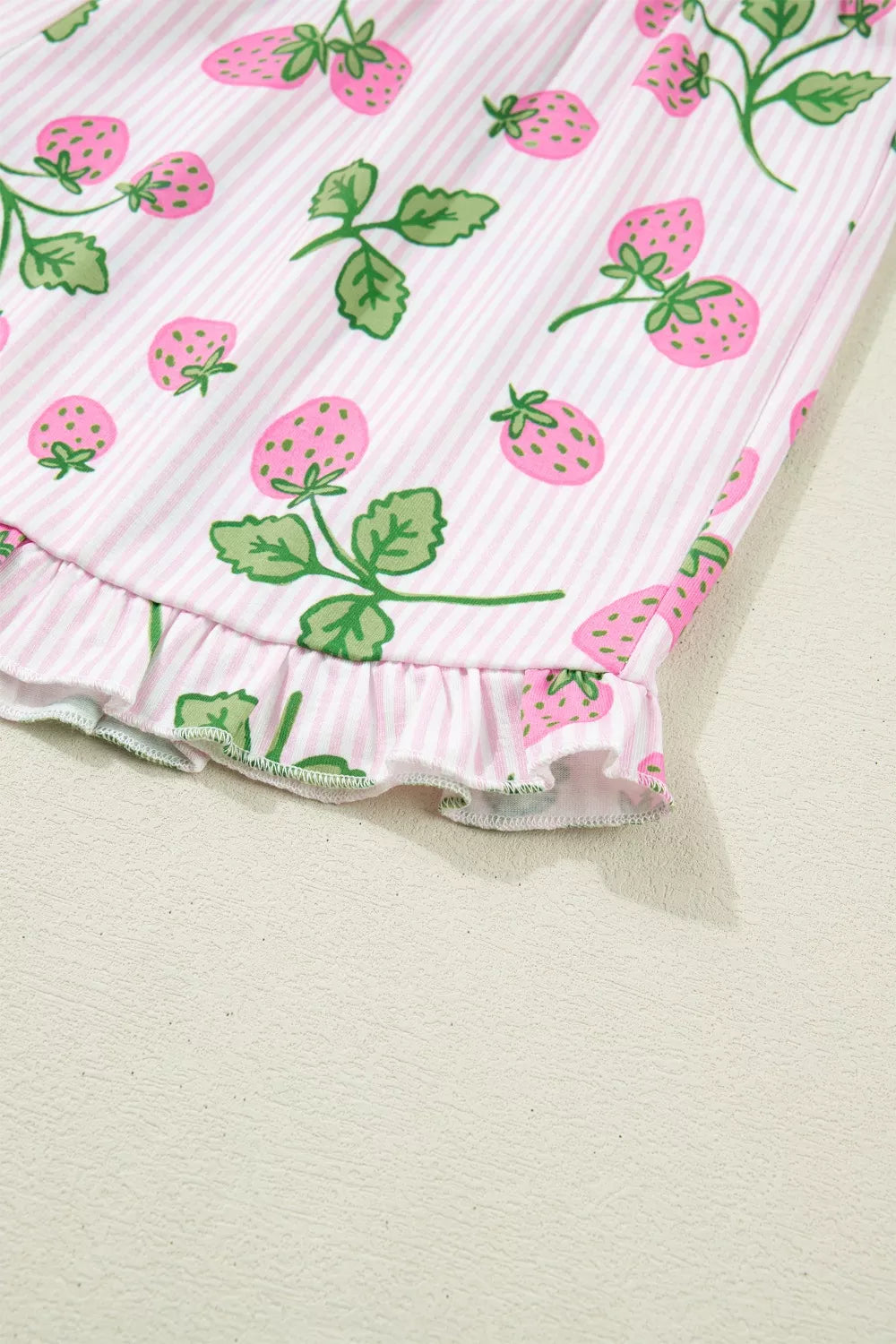 Striped Strawberry Pajama Set