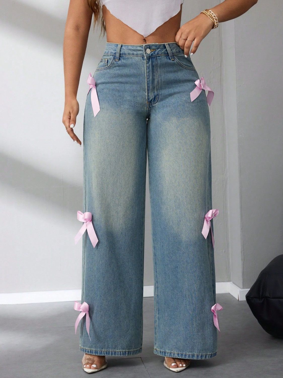 High Rise Wide Leg Jeans
