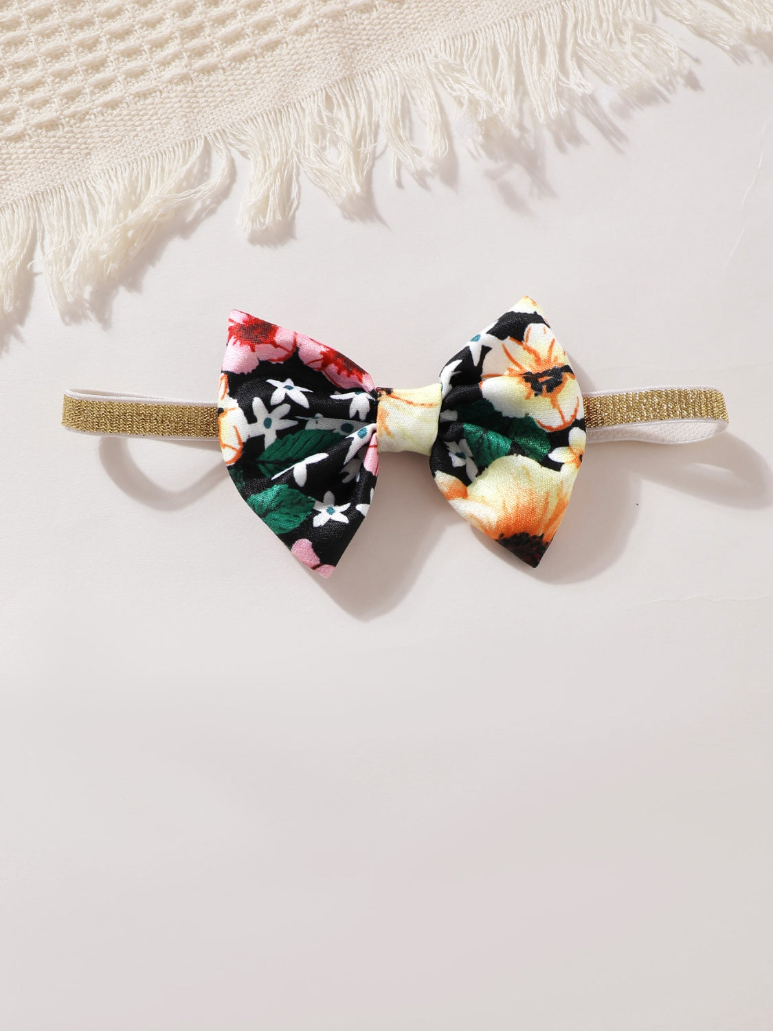 Children's Ruffled Floral Dress with Headband