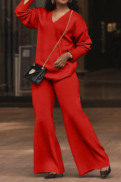 Thick Suede Sleeve Two-Piece Set