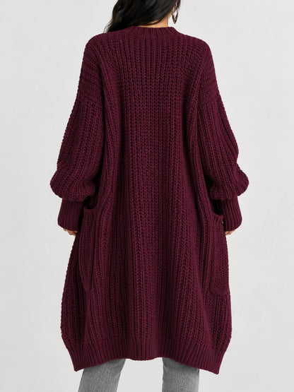 Oversized openwork knit cardigan, view 10