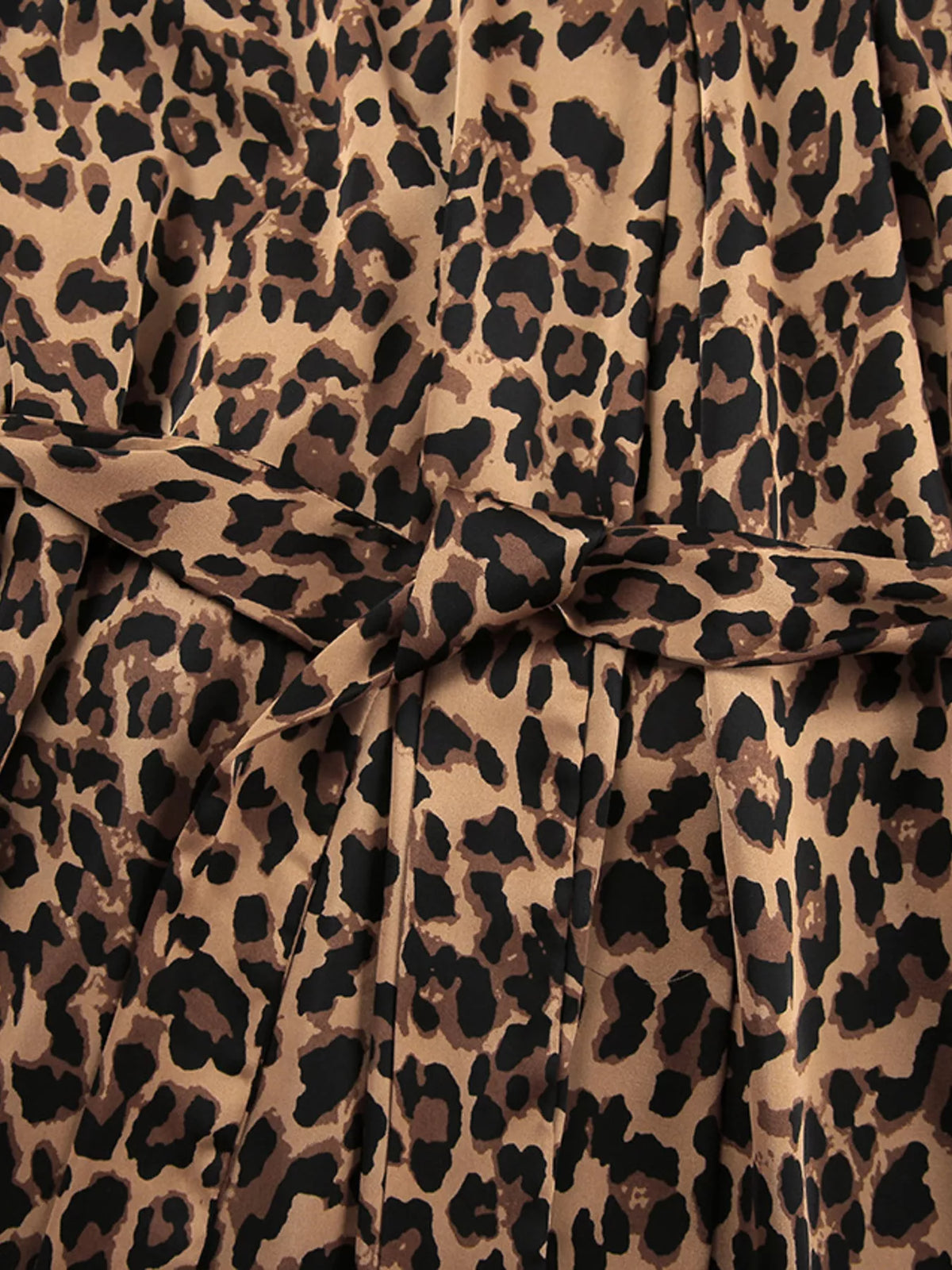 Leopard Print Feather-Trimmed Lounge Nightgown Robe