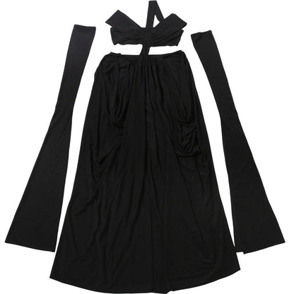 Patchwork Sleeve Hollow Dress