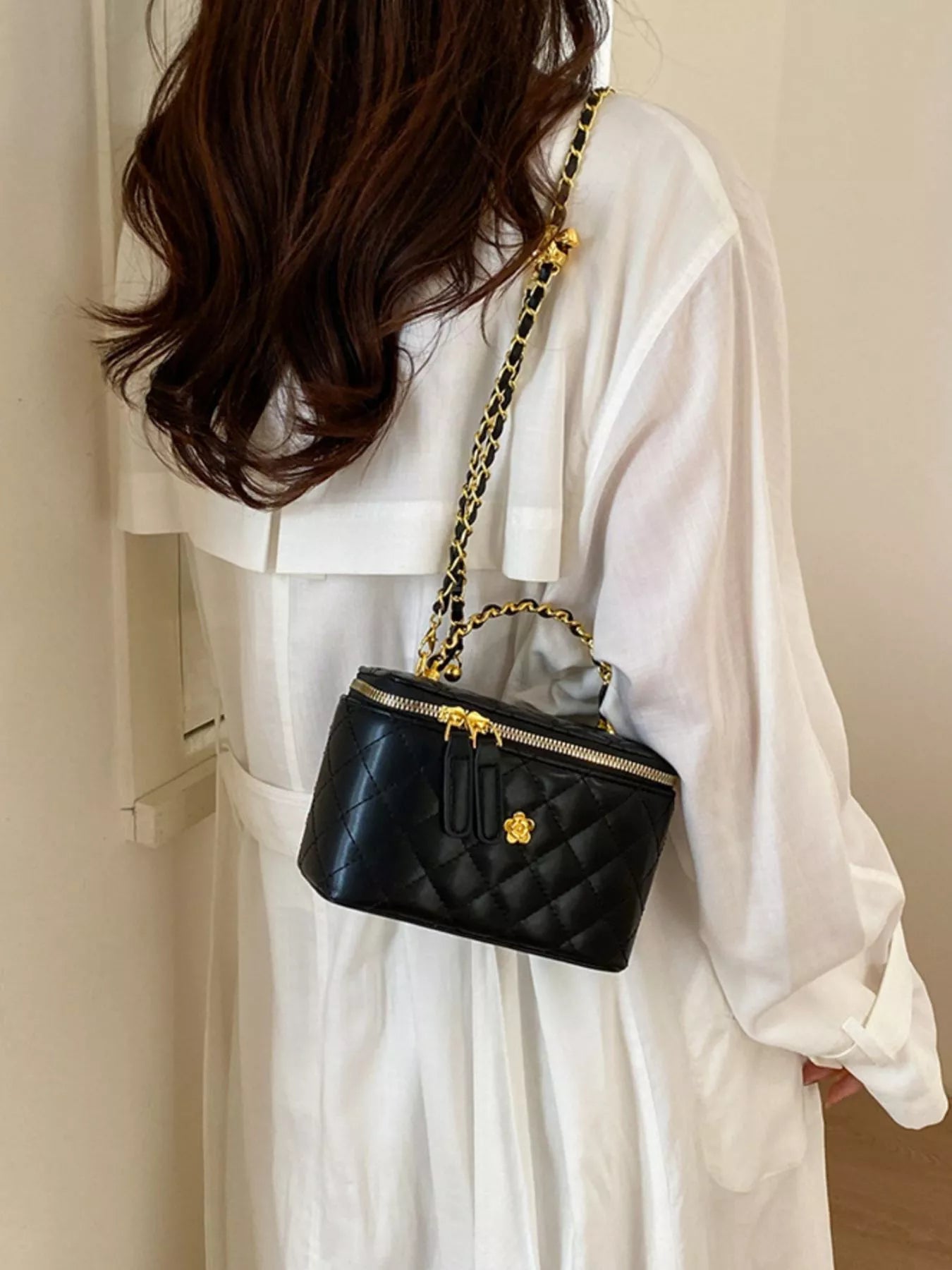 Quilted Chain Crossbody Bag