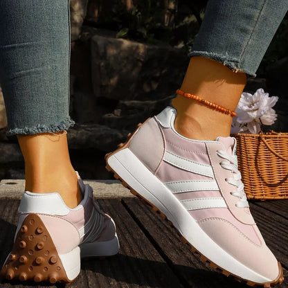 Round Toe Lace Up Sneakers